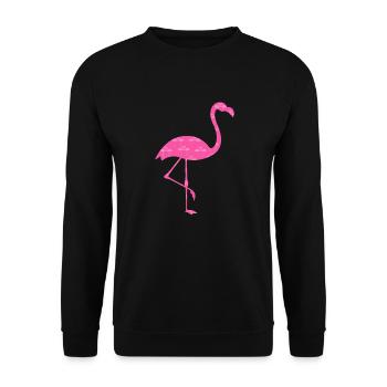 Flamingo Pink Vogel Zoo Sommer Urlaub Geschenk - Unisex Pullover - Schwarz - Vorne - Alina (178cm) & Michal (187cm)