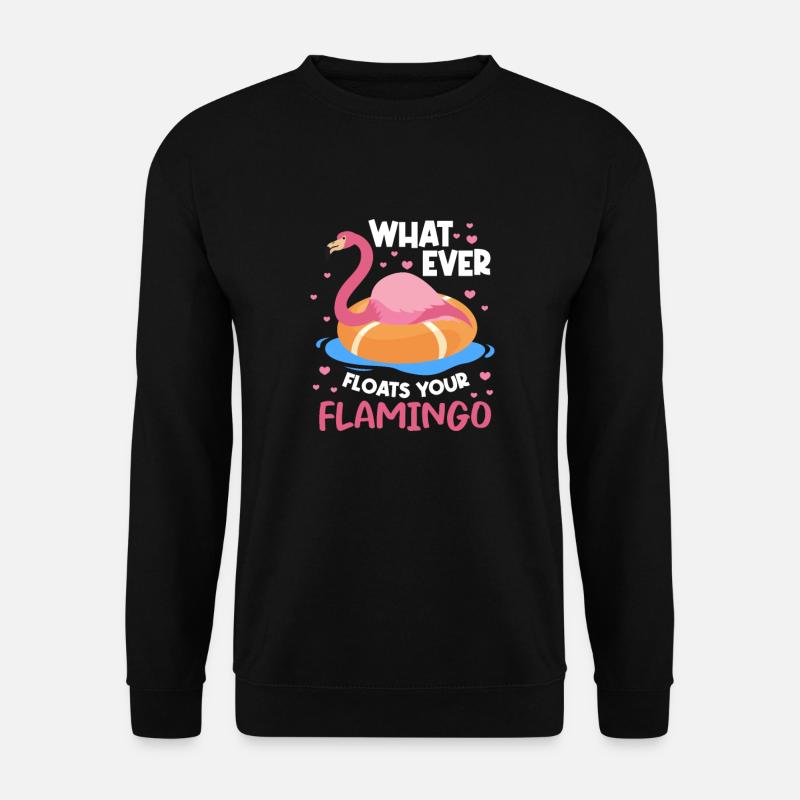 Flamingo Pink Vogel Zoo Sommer Urlaub Geschenk - Unisex Pullover - Schwarz