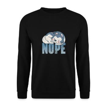 Rauque - Sweat-shirt Unisexe - noir - Devant - Alina (178cm) & Michal (187cm)