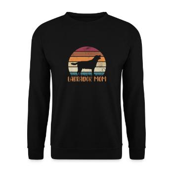 Labrador Mutter - Unisex Pullover - Schwarz - Vorne - Alina (178cm) & Michal (187cm)