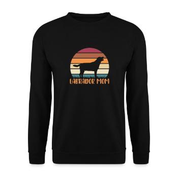 Labrador Mutter Hund Hunde Frauchen Geschenk - Unisex Pullover - Schwarz - Vorne - Alina (178cm) & Michal (187cm)