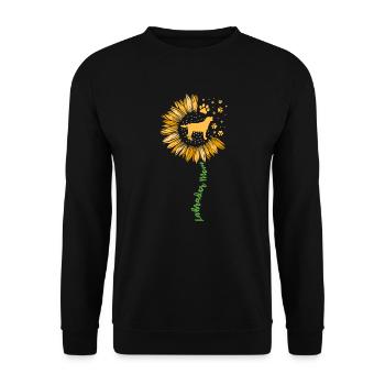 Labrador Mutter Hund Hunde Frauchen Geschenk - Unisex Pullover - Schwarz - Vorne - Alina (178cm) & Michal (187cm)