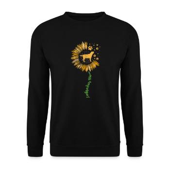 Labrador Mutter - Unisex Pullover - Schwarz - Vorne - Alina (178cm) & Michal (187cm)