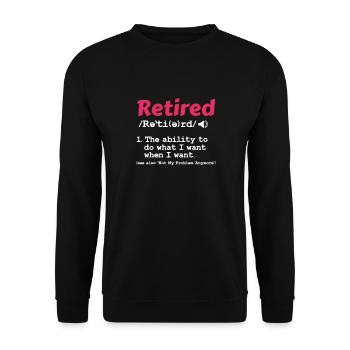 Pension de retraite Pension de pensionné Cadeau de pension de pensionné - Sweat-shirt Unisexe - noir - Devant - Alina (178cm) & Michal (187cm)