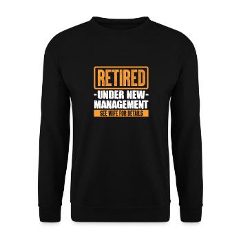Pension de retraite Pension de pensionné Cadeau de pension de pensionné - Sweat-shirt Unisexe - noir - Devant - Alina (178cm) & Michal (187cm)