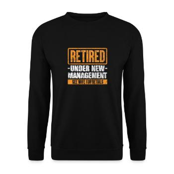 Retirement - Unisex Sweatshirt - black - Front - Alina (178cm) & Michal (187cm)
