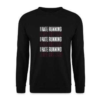 Running Runner Jogging Jogging Runner Gift - Unisex Sweatshirt - black - Front - Alina (178cm) & Michal (187cm)