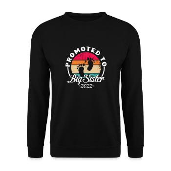 Older sister - Unisex Sweatshirt - black - Front - Alina (178cm) & Michal (187cm)