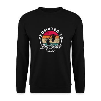 Grande sœur Frère frères et sœurs Cadeau - Sweat-shirt Unisexe - noir - Devant - Alina (178cm) & Michal (187cm)