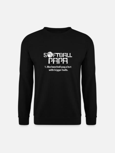 Softball Vater - Unisex Pullover - Schwarz