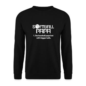 Softball Player Baseball Sport Pitcher Gift - Unisex Sweatshirt - black - Front - Alina (178cm) & Michal (187cm)