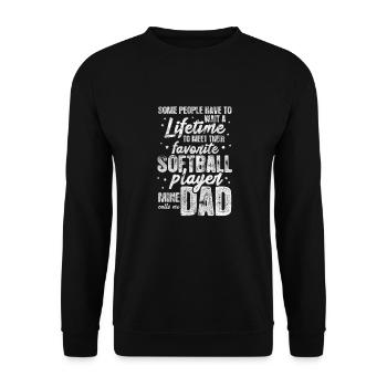 Softball - Sweat-shirt Unisexe - noir - Devant - Alina (178cm) & Michal (187cm)