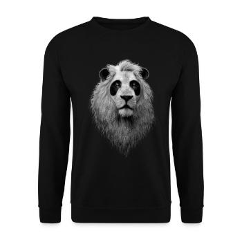 PANDALION - Unisex Sweatshirt - black - Front - Alina (178cm) & Michal (187cm)