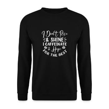 Coffee - Unisex Sweatshirt - black - Front - Alina (178cm) & Michal (187cm)