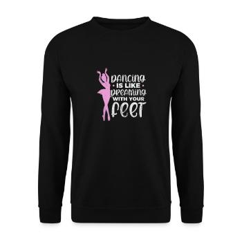 Ballet - Unisex Sweatshirt - black - Front - Alina (178cm) & Michal (187cm)