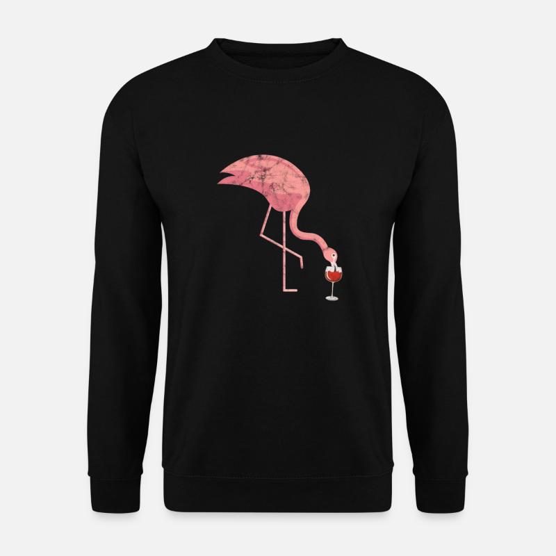 Flamingo Wine - Unisex Sweatshirt - black