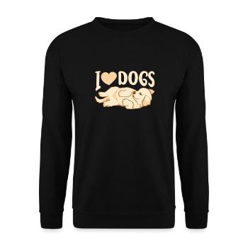 Golden Retriever Goldie Chien Chien Cadeau - Sweat-shirt Unisexe - noir - Devant - Alina (178cm) & Michal (187cm)
