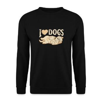 Golden Retrievers - Unisex Sweatshirt - black - Front - Alina (178cm) & Michal (187cm)