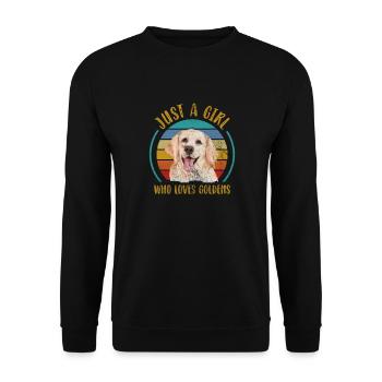 Golden Retriever - Unisex Pullover - Schwarz - Vorne - Alina (178cm) & Michal (187cm)