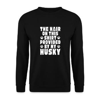 Husky Dog Dogs Siberian Husky Gift - Unisex Sweatshirt - black - Front - Alina (178cm) & Michal (187cm)