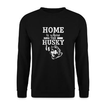 Rauque - Sweat-shirt Unisexe - noir - Devant - Alina (178cm) & Michal (187cm)