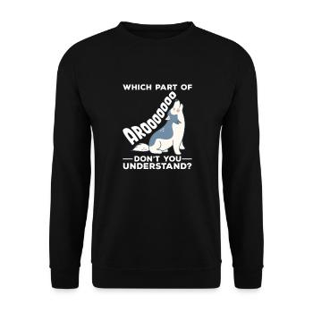 Husky Dog Dogs Siberian Husky Gift - Unisex Sweatshirt - black - Front - Alina (178cm) & Michal (187cm)
