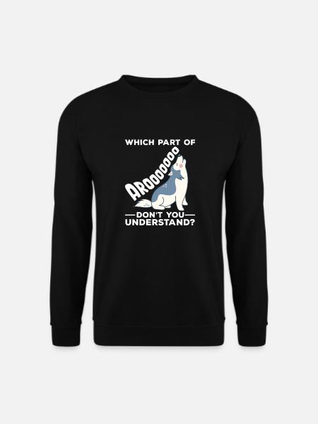 Husky Hund Hunde Siberian Husky Geschenk - Unisex Pullover - Schwarz