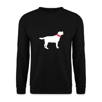 Labrador Hund Hunde Hunderasse Geschenk - Unisex Pullover - Schwarz - Vorne - Alina (178cm) & Michal (187cm)