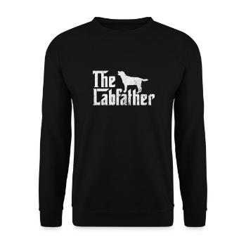 Labrador Vater - Unisex Pullover - Schwarz - Vorne - Alina (178cm) & Michal (187cm)