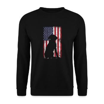 Labrador USA - Unisex Sweatshirt - black - Front - Alina (178cm) & Michal (187cm)