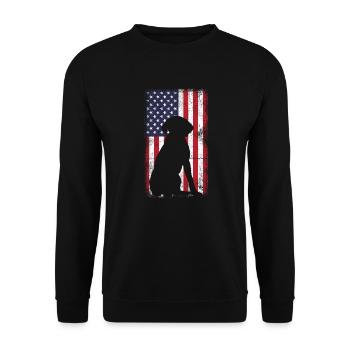 Labrador USA - Unisex Pullover - Schwarz - Vorne - Alina (178cm) & Michal (187cm)