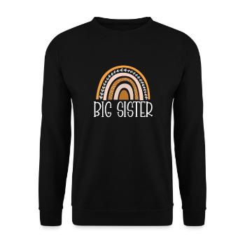 Older sister - Unisex Sweatshirt - black - Front - Alina (178cm) & Michal (187cm)