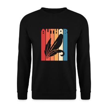 Author Authors Writer Book Gift - Unisex Sweatshirt - black - Front - Alina (178cm) & Michal (187cm)