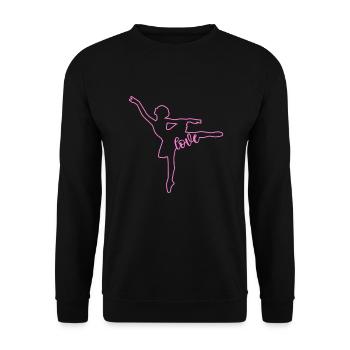 Ballet Ballerine Ballet Danseuse Danse Cadeau - Sweat-shirt Unisexe - noir - Devant - Alina (178cm) & Michal (187cm)