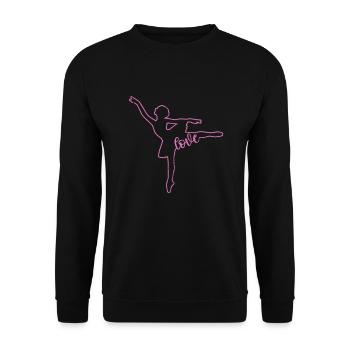 Ballet - Unisex Sweatshirt - black - Front - Alina (178cm) & Michal (187cm)