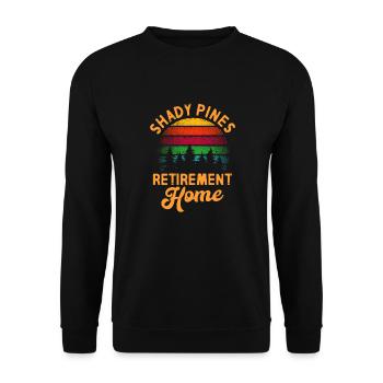 Retirement Camping Pension Pensioner Camper Gift - Unisex Sweatshirt - black - Front - Alina (178cm) & Michal (187cm)