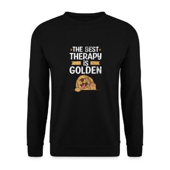 Golden Retrievers - Unisex Sweatshirt - black - Front - Alina (178cm) & Michal (187cm)