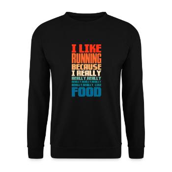 Courir - Sweat-shirt Unisexe - noir - Devant - Alina (178cm) & Michal (187cm)