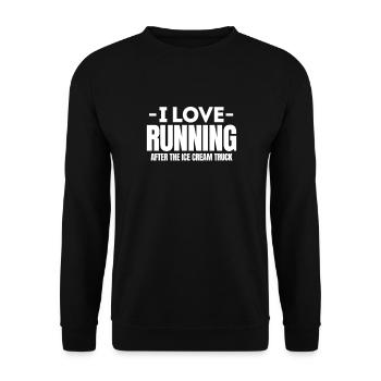 Run - Unisex Sweatshirt - black - Front - Alina (178cm) & Michal (187cm)