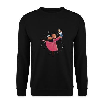 Ballet Ballerine Ballet Danseuse Danse Cadeau - Sweat-shirt Unisexe - noir - Devant - Alina (178cm) & Michal (187cm)
