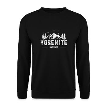 Parc national de Yosemite États-Unis Californie Cadeau - Sweat-shirt Unisexe - noir - Devant - Alina (178cm) & Michal (187cm)