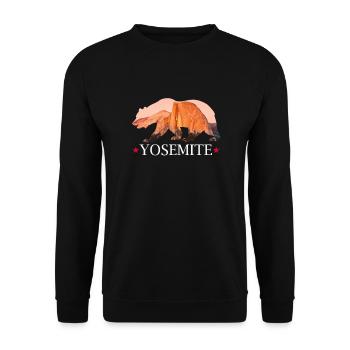 Yosemite National Park - Unisex Sweatshirt - black - Front - Alina (178cm) & Michal (187cm)