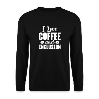 Kaffee Koffein Espresso Barista Geschenk - Unisex Pullover - Schwarz - Vorne - Alina (178cm) & Michal (187cm)