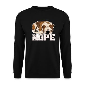 Deutsch Bulldog - Sweat-shirt Unisexe - noir - Devant - Alina (178cm) & Michal (187cm)