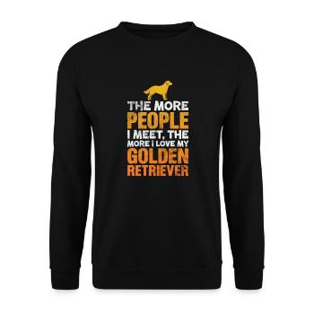 Golden Retrievers - Unisex Sweatshirt - black - Front - Alina (178cm) & Michal (187cm)