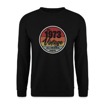 1973 - Unisex Pullover - Schwarz - Vorne - Alina (178cm) & Michal (187cm)