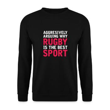 Rugby - Unisex Pullover - Schwarz - Vorne - Alina (178cm) & Michal (187cm)