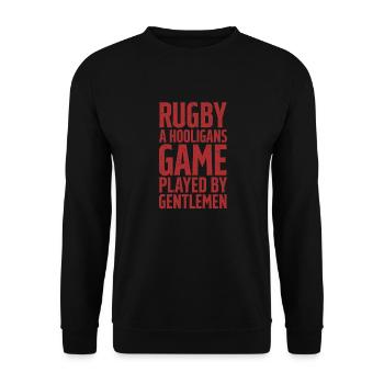 Rugby - Unisex Pullover - Schwarz - Vorne - Alina (178cm) & Michal (187cm)