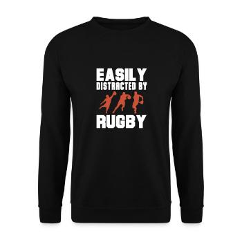 Rugby - Unisex Pullover - Schwarz - Vorne - Alina (178cm) & Michal (187cm)
