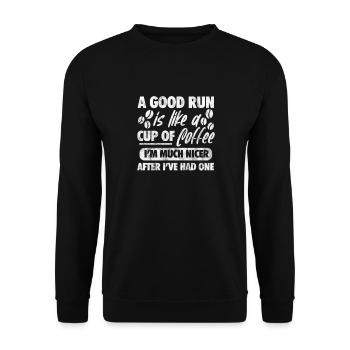 Running Runner Jogging Jogging Runner Cadeau - Sweat-shirt Unisexe - noir - Devant - Alina (178cm) & Michal (187cm)
